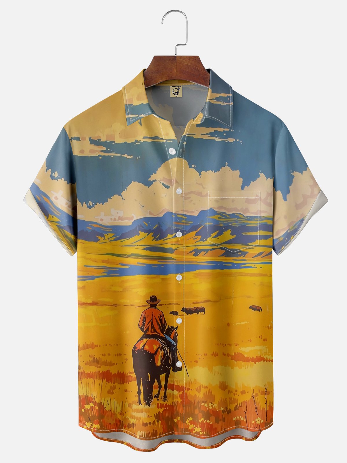 Farm Cowboy Scene Hawaiian Shirt