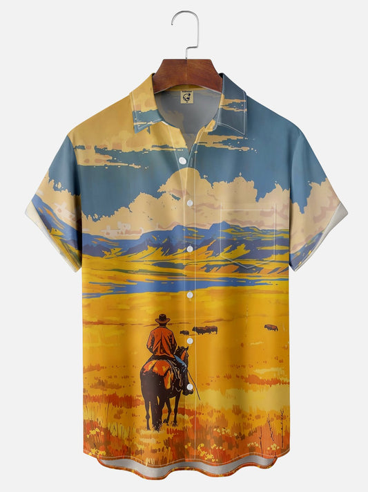 Farm Cowboy Scene Hawaiian Shirt