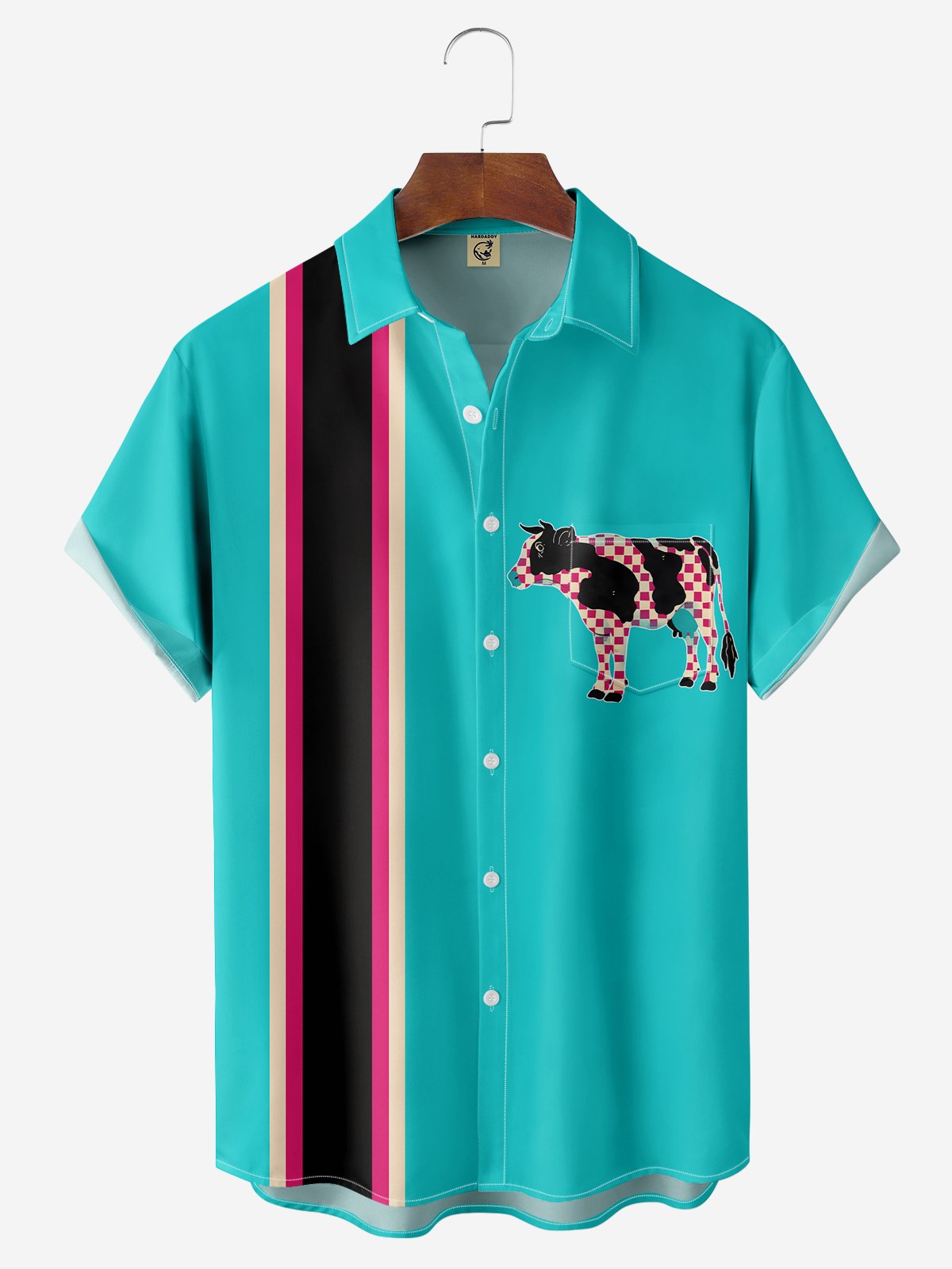 Geometric Cow Hawaiian Shirt