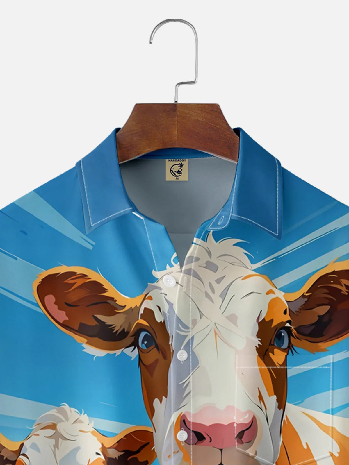 Dairy Cow Chest Pocket Casual Hawaiian Shirt