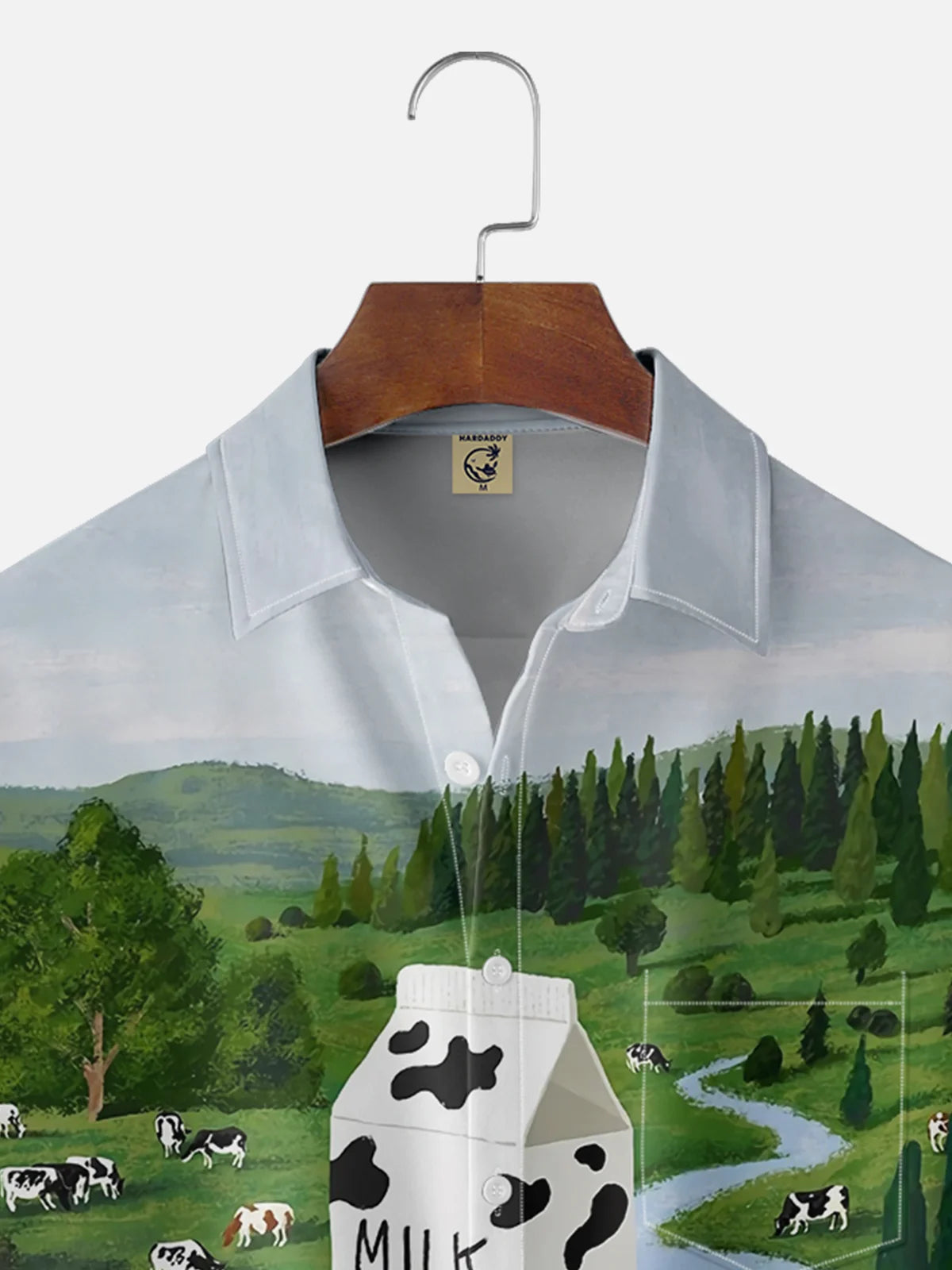 Cow Farm Funny Chest Pocket Casual Hawaiian Shirt