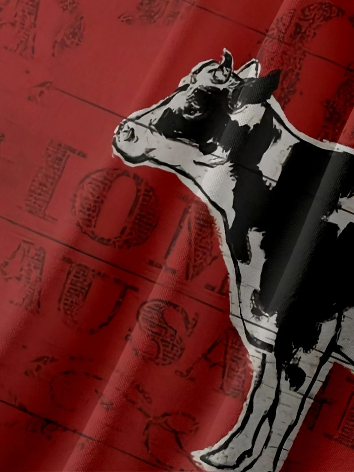 Farm Pig Cow Chicken Chest Pocket Hawaiian Shirt