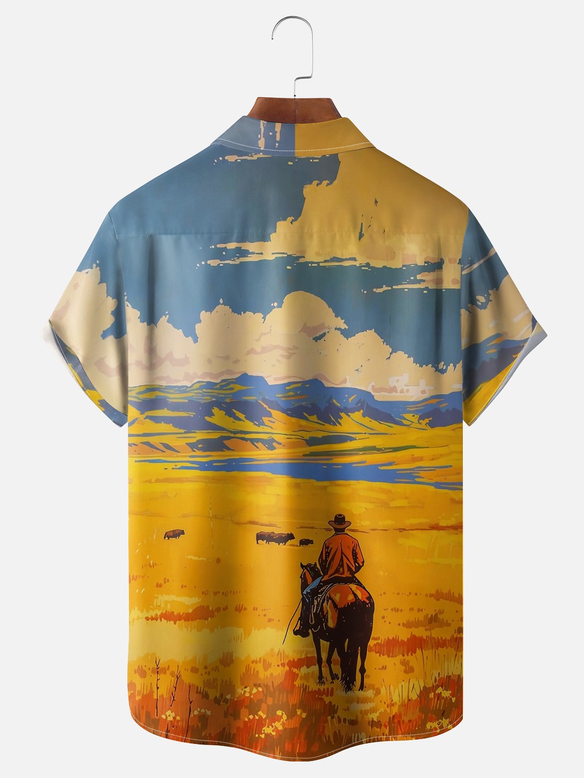 Farm Cowboy Scene Hawaiian Shirt