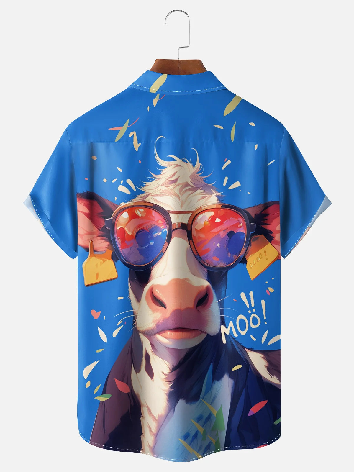 Fancy Cow Chest Pocket Hawaiian Shirt