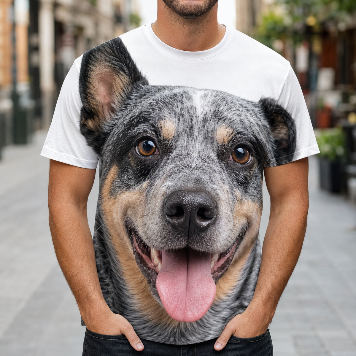 Blue Heeler 3D T-Shirt – Australian Cattle Dog All-Over Print Tee for Dog Lovers