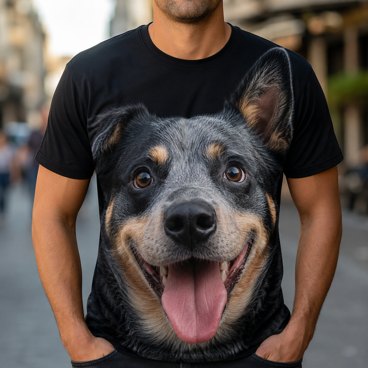 Blue Heeler 3D T-Shirt – Australian Cattle Dog All-Over Print Tee for Dog Lovers