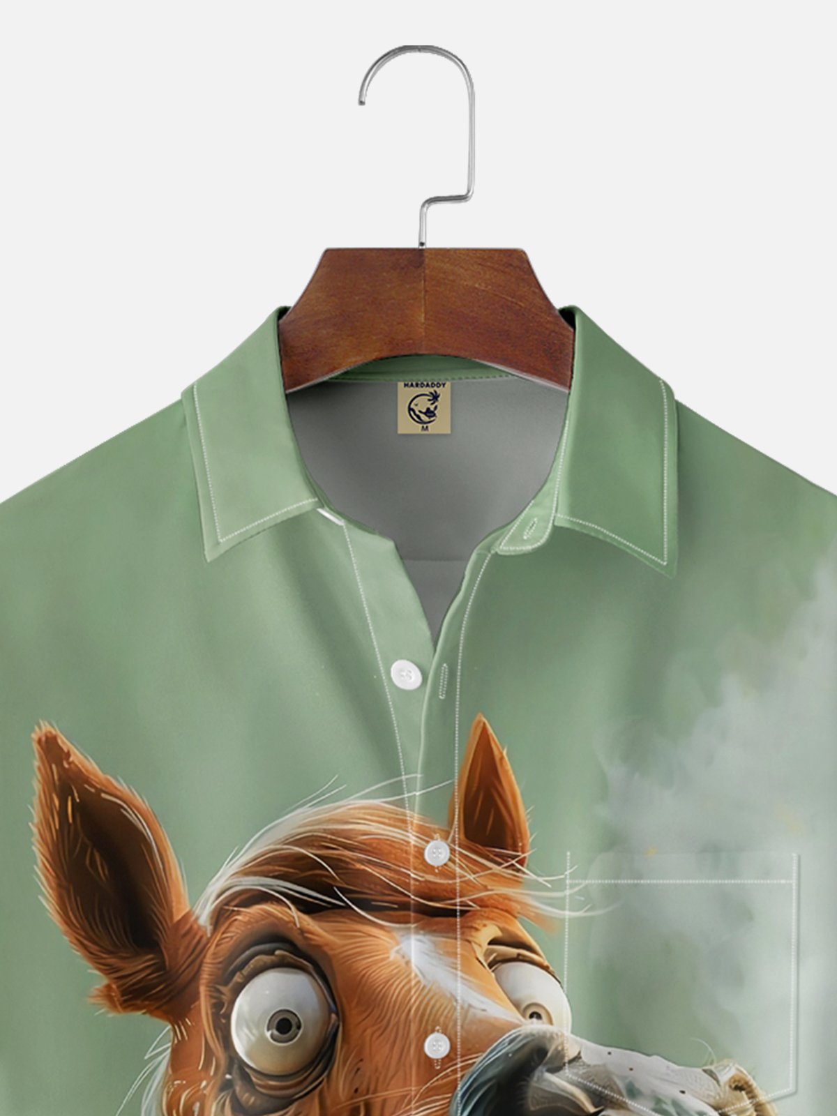 Horse Chest Pocket Hawaiian Shirt