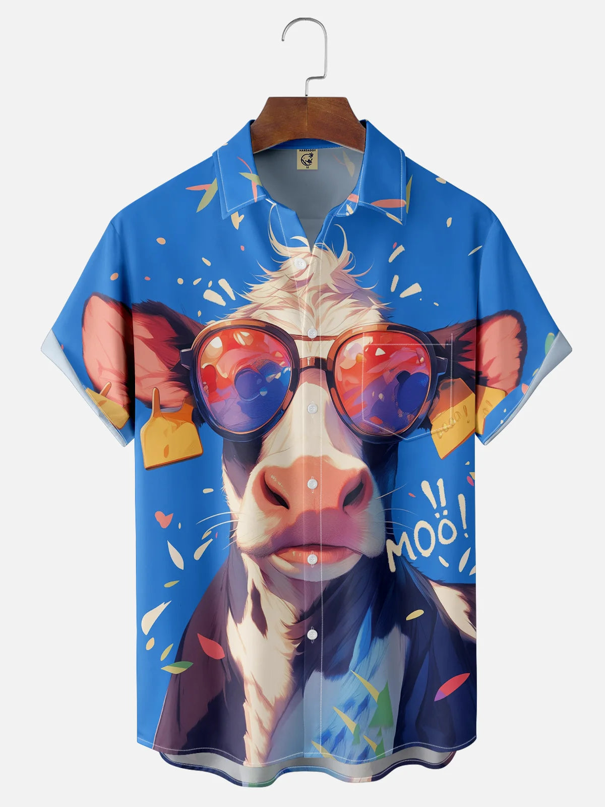 Fancy Cow Chest Pocket Hawaiian Shirt