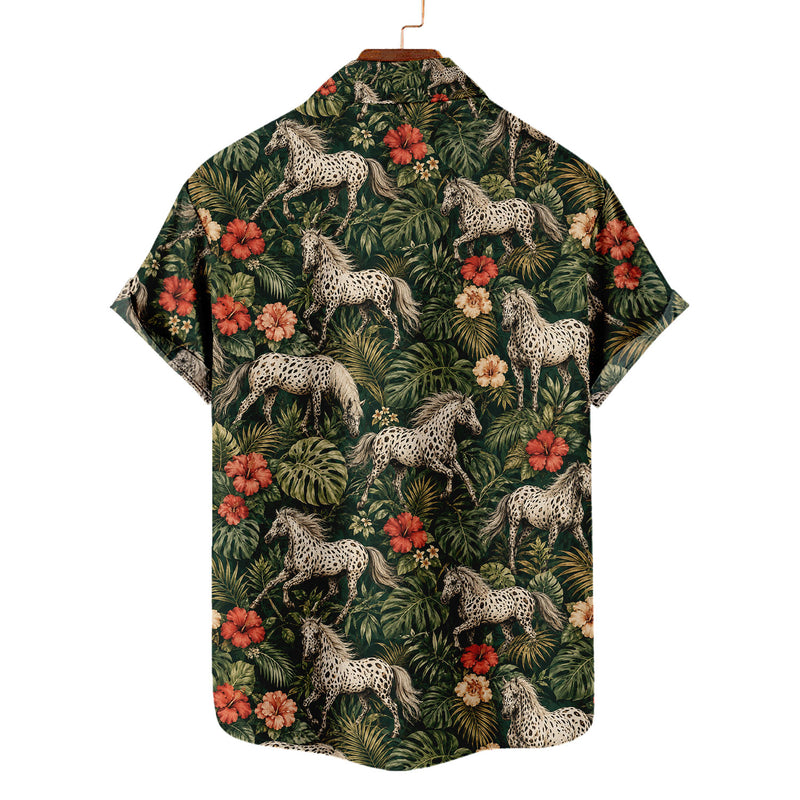 Appaloosa Horse Hawaiian Shirt – Spotted Horse All-Over Print Button-Up for Horse Lovers