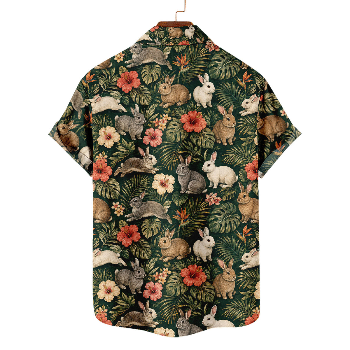 Rabbit Hawaiian Shirt – Cute Bunny All-Over Print Button-Up for Rabbit Lovers