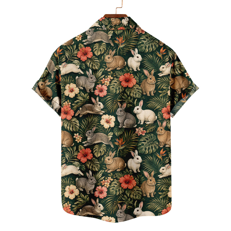Rabbit Hawaiian Shirt – Cute Bunny All-Over Print Button-Up for Rabbit Lovers