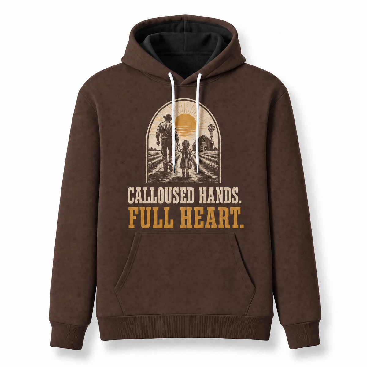 He Feeds The World Hoodie – Farm Dad & Daughter