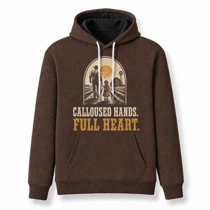 He Feeds The World Hoodie – Farm Dad & Daughter