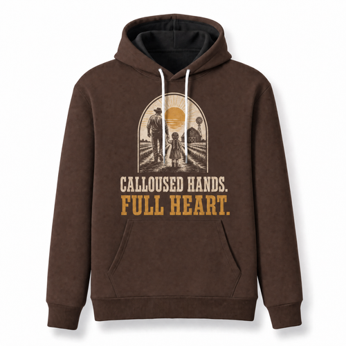He Feeds The World Hoodie – Farm Dad & Daughter