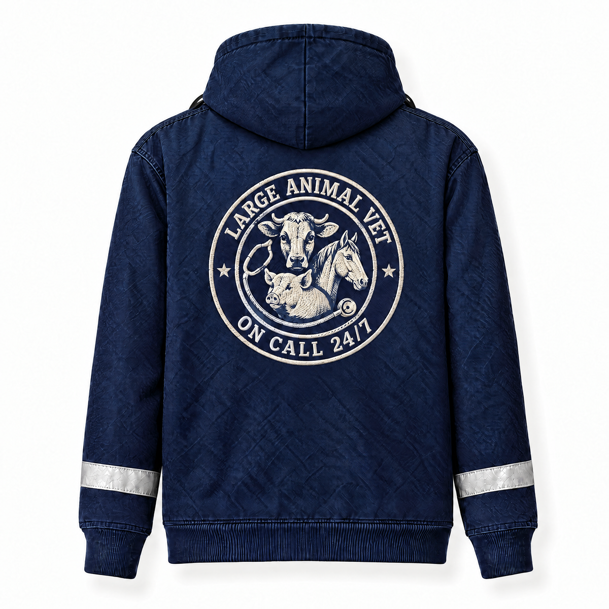 Personalized Large Animal Vet Hoodie – Custom Name Tag, On Call 24/7, Country Vet 3D Print, Gift for Veterinarians