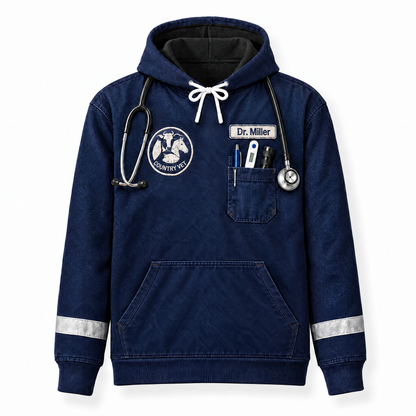 Personalized Large Animal Vet Hoodie – Custom Name Tag, On Call 24/7, Country Vet 3D Print, Gift for Veterinarians