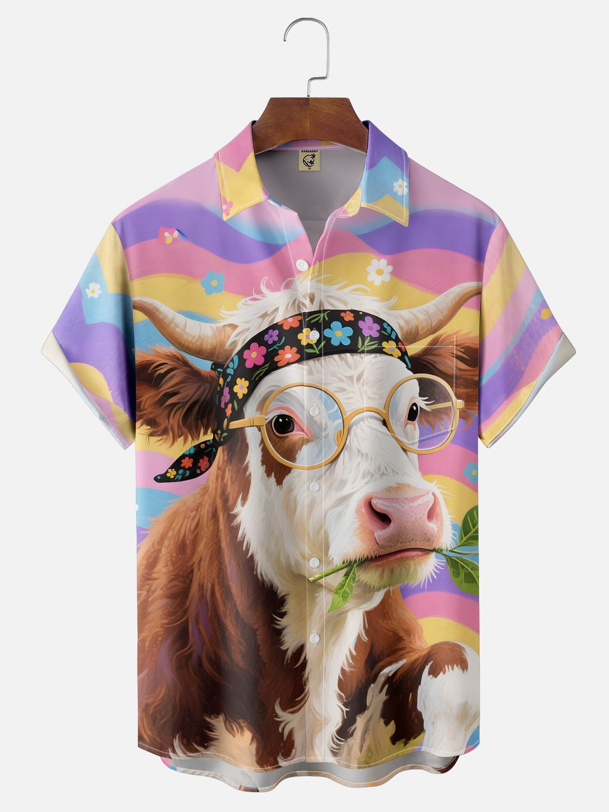 Cow Chest Pocket Hawaiian Shirt