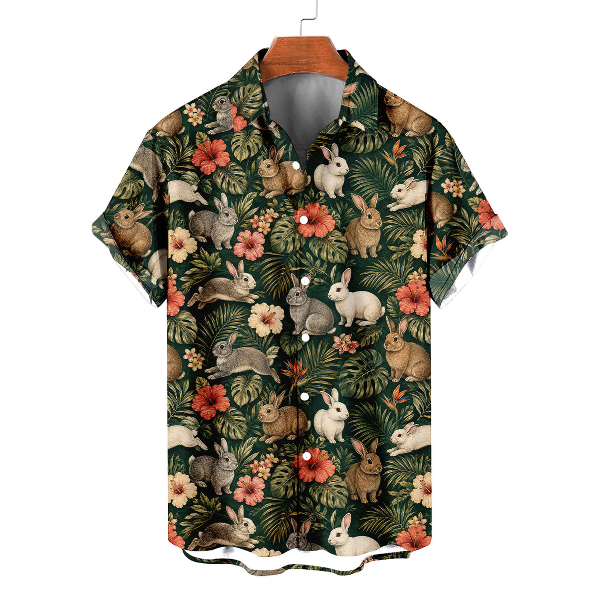 Rabbit Hawaiian Shirt – Cute Bunny All-Over Print Button-Up for Rabbit Lovers