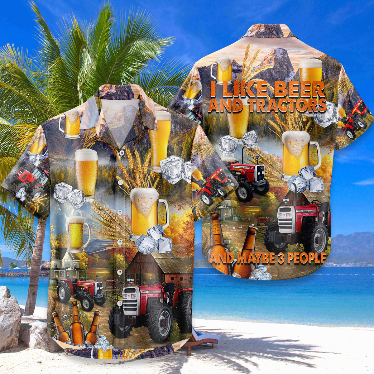 Beer & Tractor Hawaiian Shirt – Autumn Farm Life