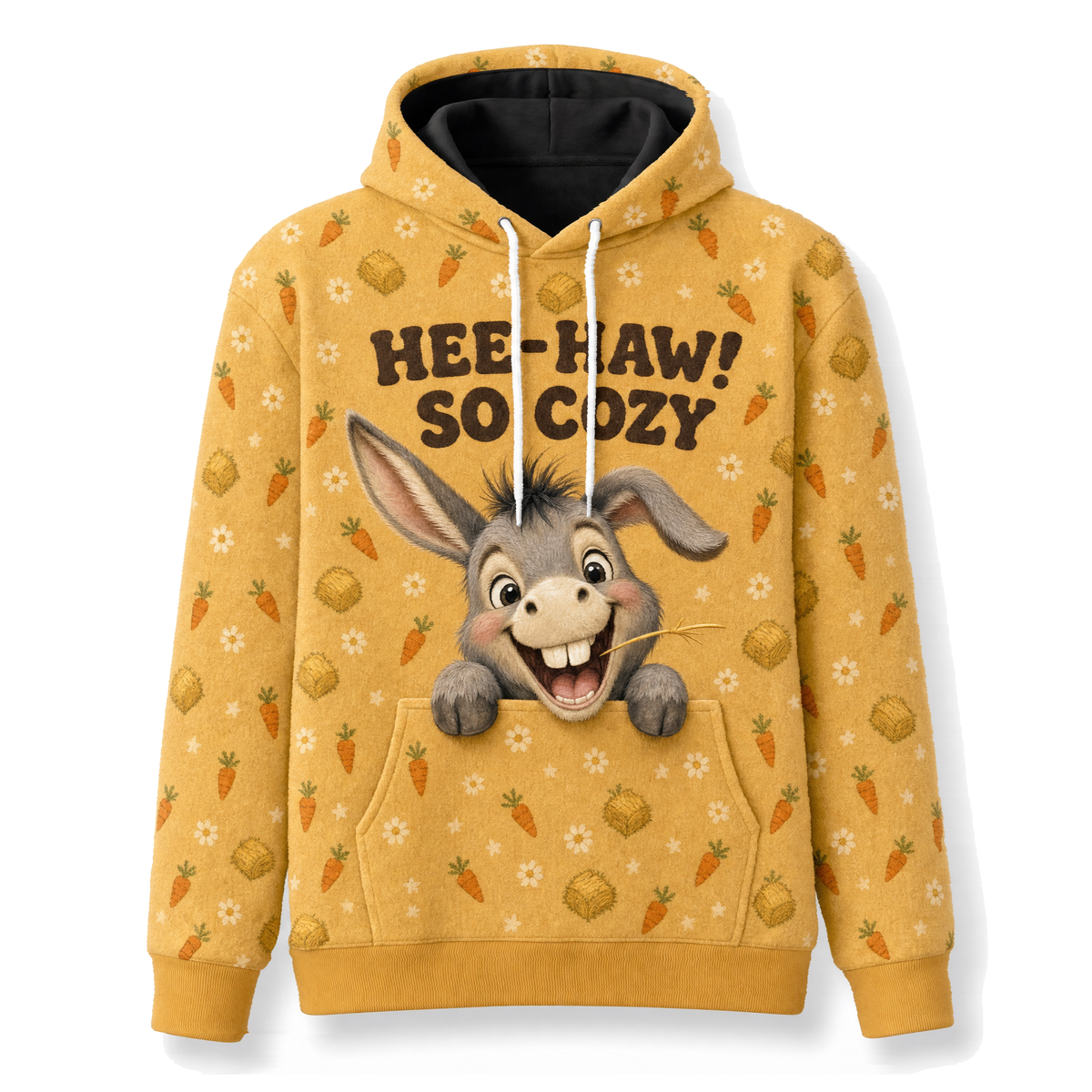 Hee-Haw So Cozy Donkey Hoodie – Not Moving Too Cozy Back Print, Funny Donkey Lover Gift, Unisex