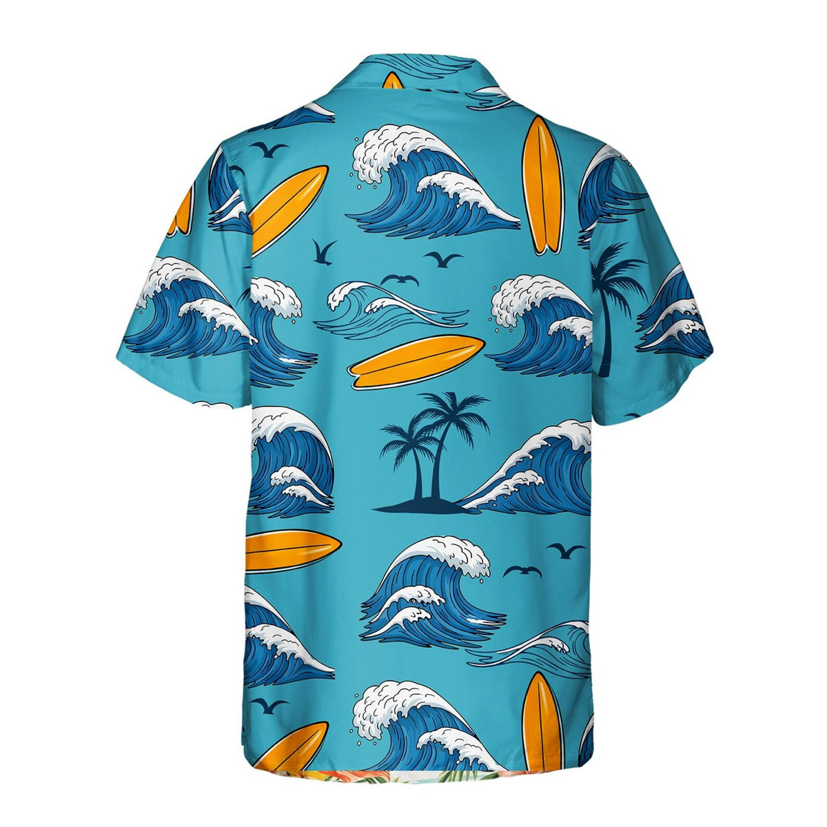 Black Angus Cattle Tropical Hawaiian Shirt for Men - Surf Beach Cow Farm Aloha Shirt