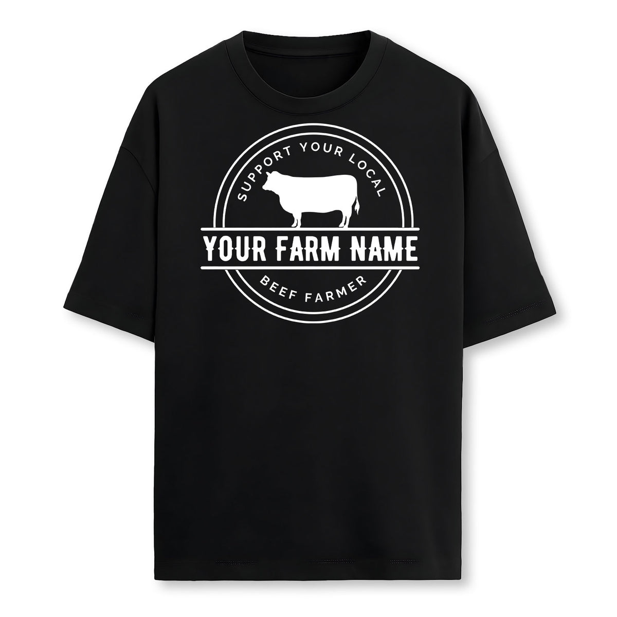 Personalized Beef Farmer Shirt - Custom Farm Name Vintage  Cattle Tee, Support Local Farmer Logo, Cattle Rancher Father's  Day Gift