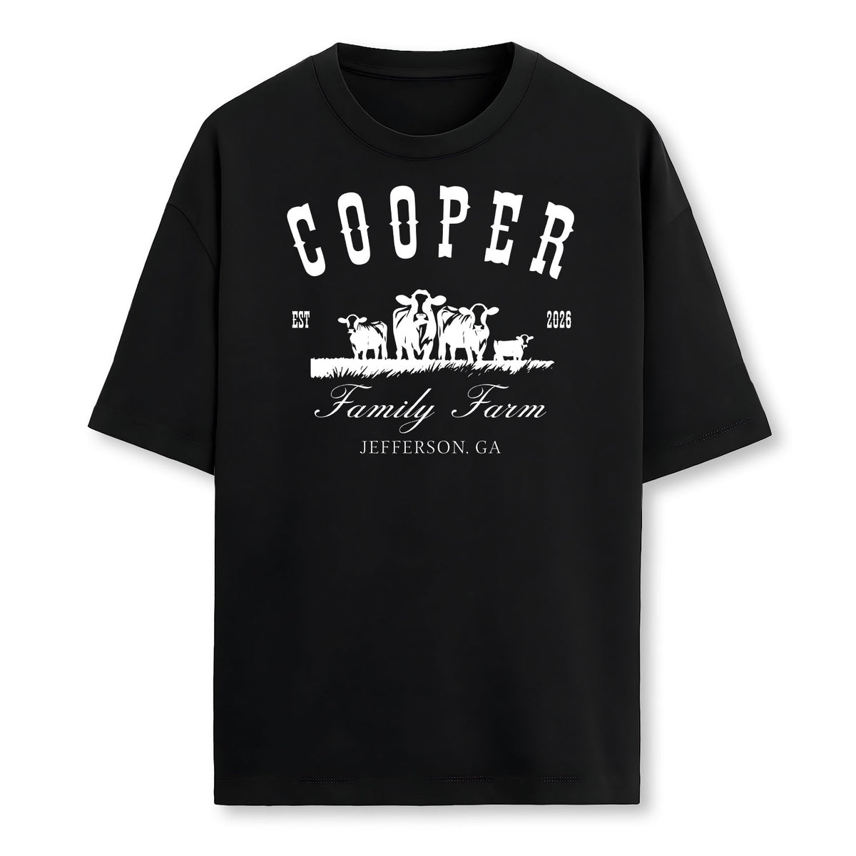 Personalized Cattle Ranch Shirt - Custom Family Name Year &  Location, Vintage Cow Farm Tee, Cattle Rancher Father's Day  Gift, Country Heritage Apparel