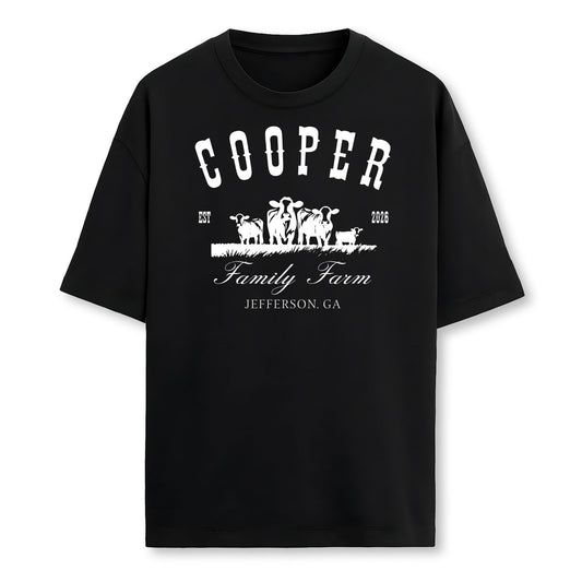 Personalized Cattle Ranch Shirt - Custom Family Name Year &  Location, Vintage Cow Farm Tee, Cattle Rancher Father's Day  Gift, Country Heritage Apparel