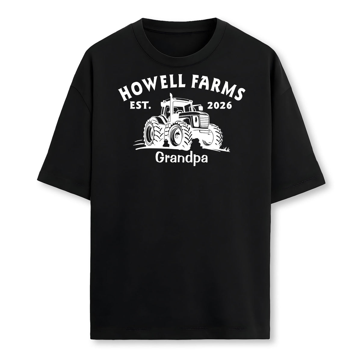 Personalized Grandpa Farm Shirt - Custom Family Name Year &  Title, Vintage Tractor Tee, Farmer Grandpa Father's Day Gift