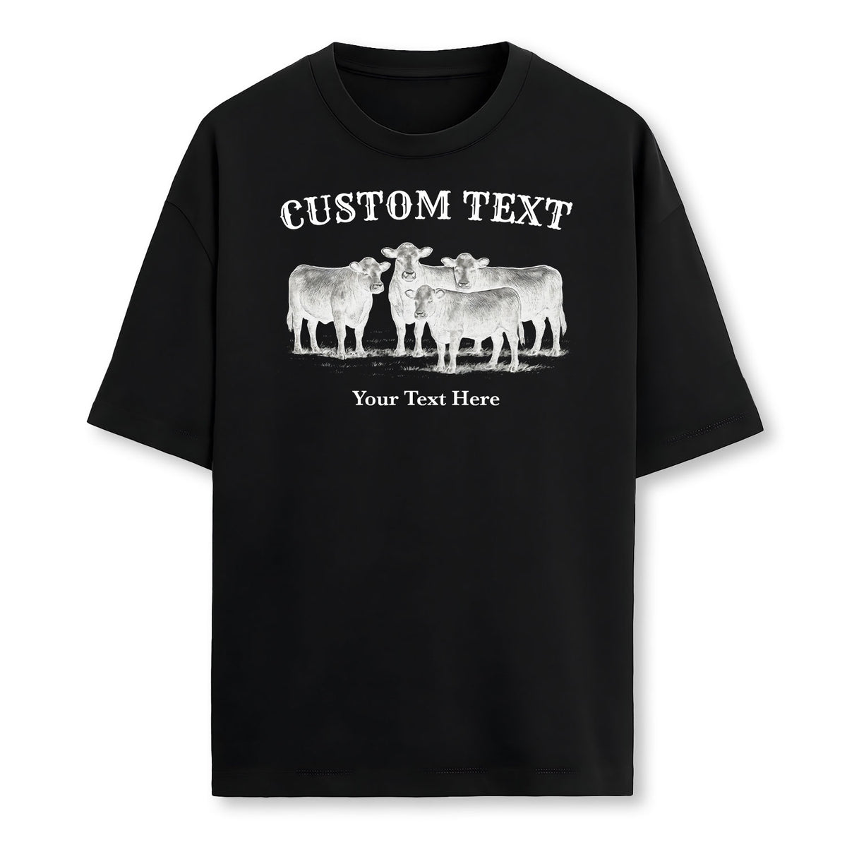 Personalized Cattle Herd Shirt - Custom Text Design, Vintage  Cow Tee, Cattle Rancher Father's Day Gift, Country Farm  Apparel