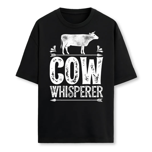 Cow Whisperer Funny Women Men Dairy Farming Farmer Farm Pullover Hoodie Farmer T-Shirt