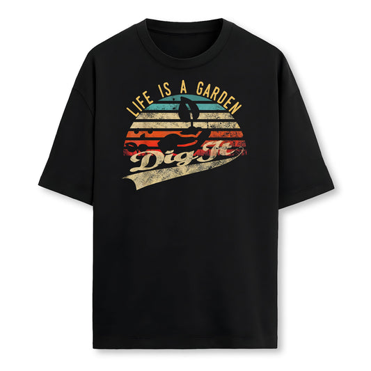 Life Is A Garden Dig It Retro Vintage Farmer Farmer T-Shirt