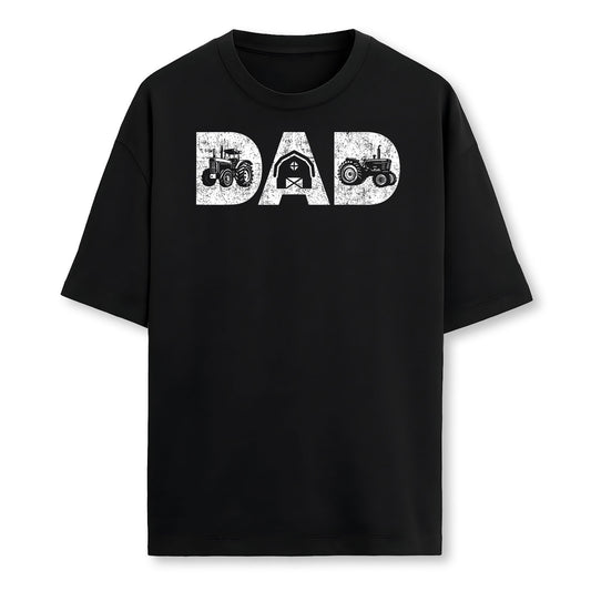 Mens Vintage Farming Father Farm Lover Farmer Daddy Tractor Dad Farmer T-Shirt