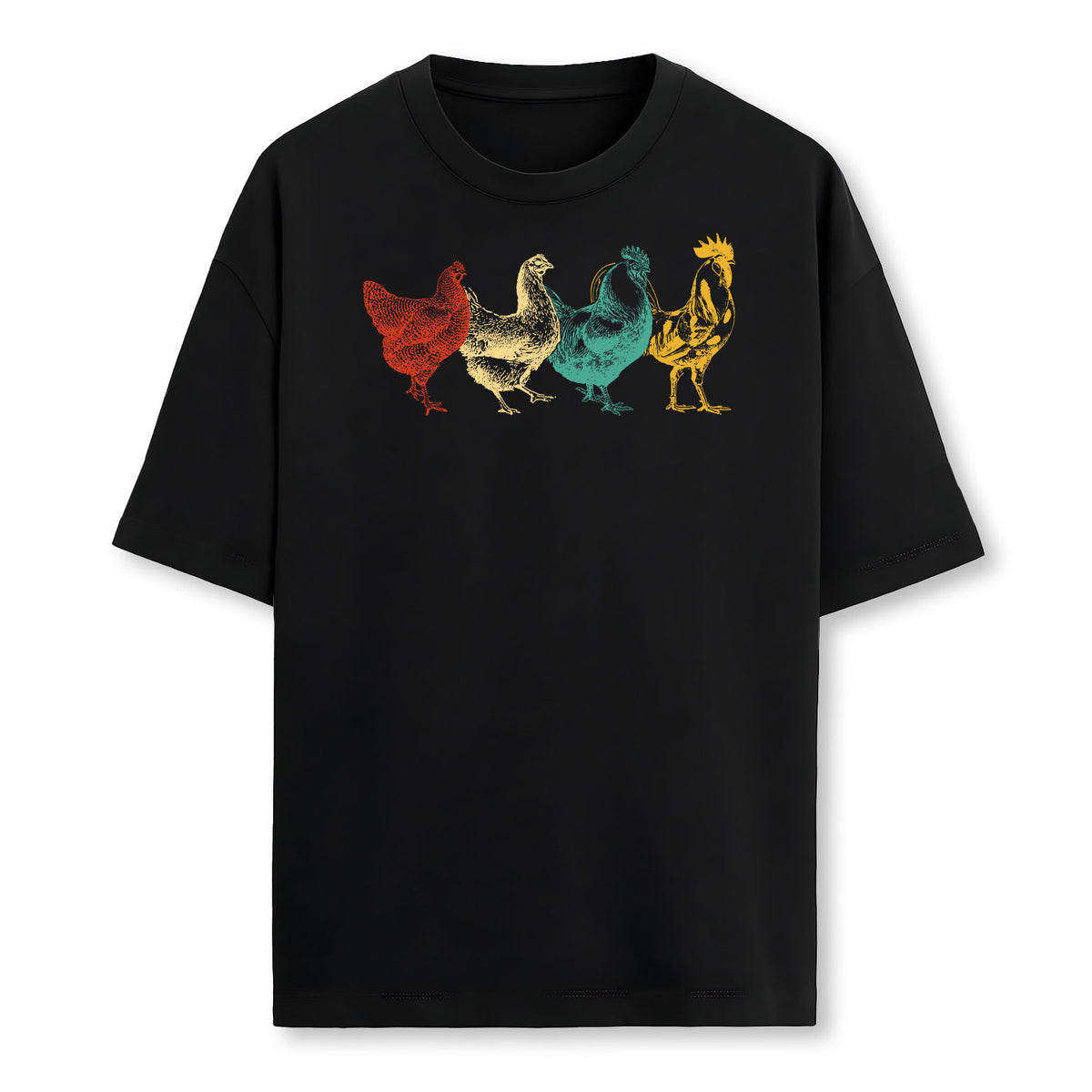 Chicken Retro Vintage Poultry Farmer Women Men Farm Lover Farmer T-Shirt