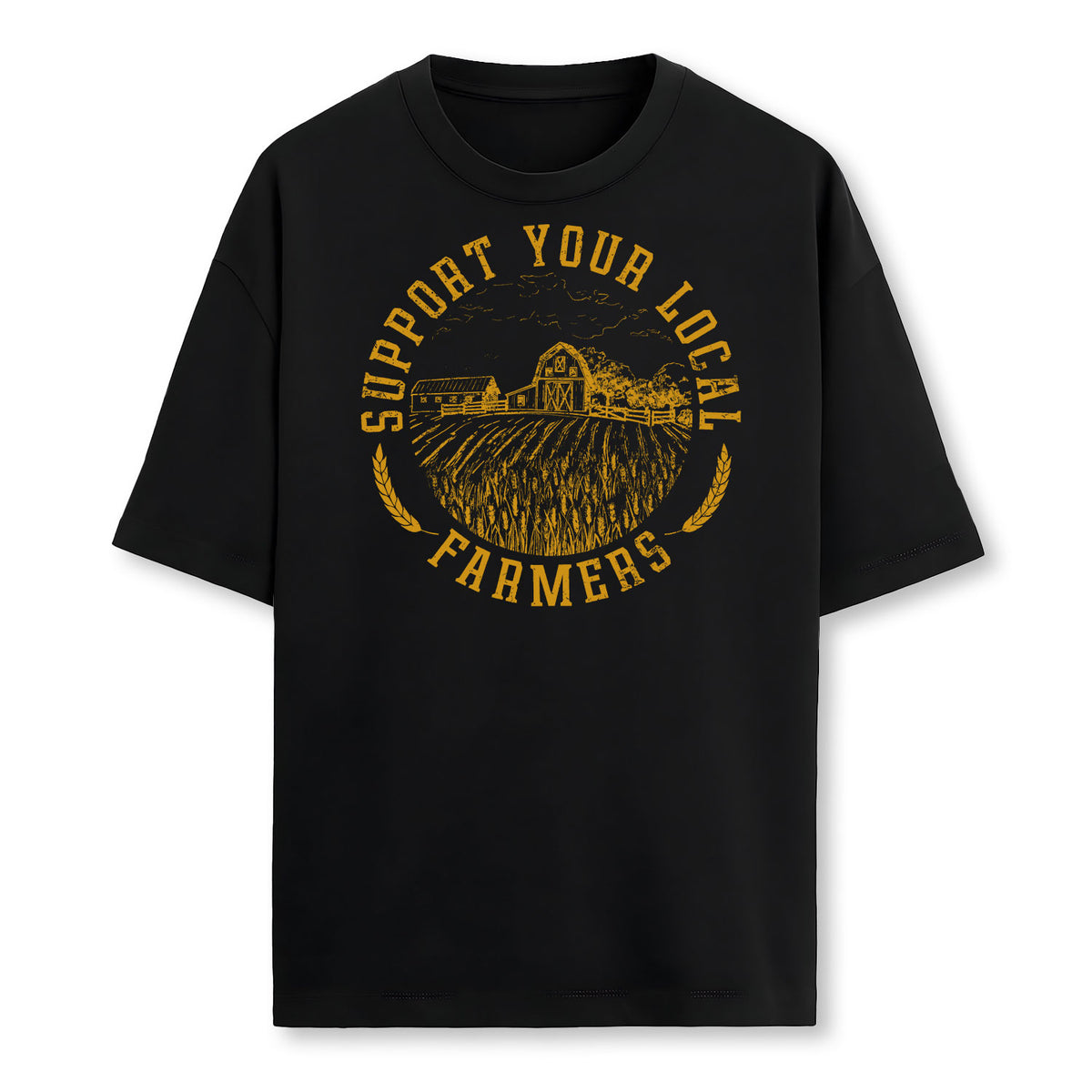 Vintage Support Your Local Farmers Farming Farm Farmer T-Shirt