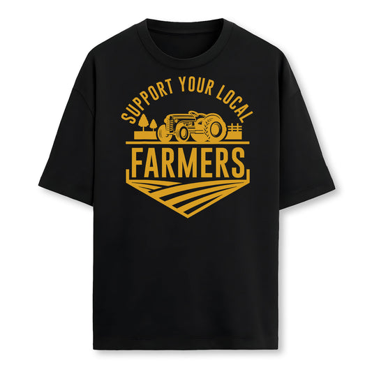 Farm Local Food Patriotic Farming Gift Idea Farmer T- Shirt