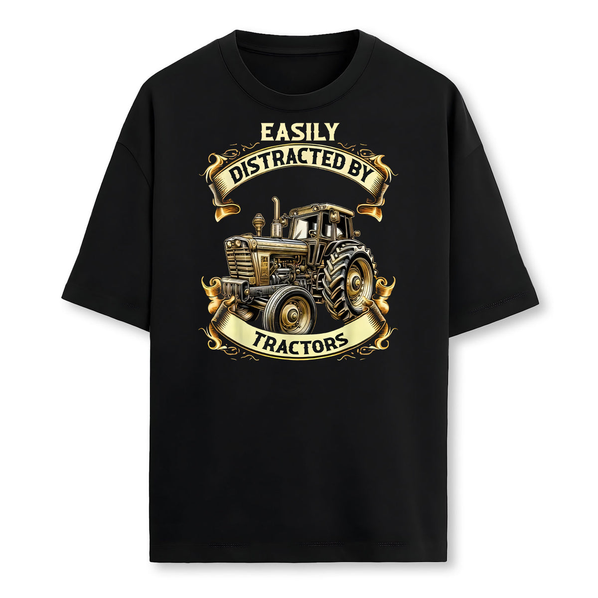 Cool Easily Distracted By Tractors Fun Farmer Farming Gift Farmer T-Shirt