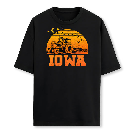 Iowa Vintage Retro Tractor Farmer Shirt Gift Farmer T-Shirt