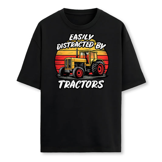 Easily Distracted By Tractors Fun Farmer Farming Gift Idea Farmer T-Shirt