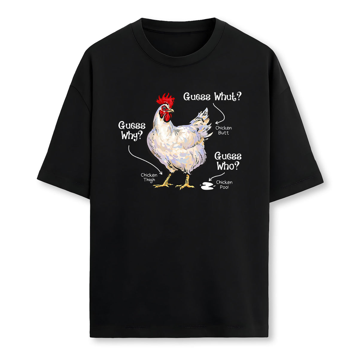 Funny Animal Farm Guess What Chicken Butt T-Shirt