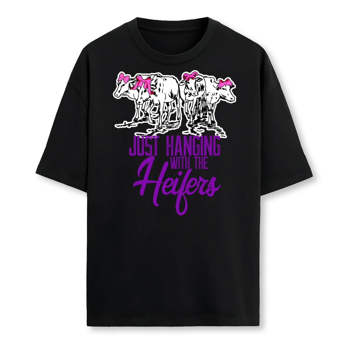 Funny Just Hanging With My Heifers Cattle Farmer T-Shirt