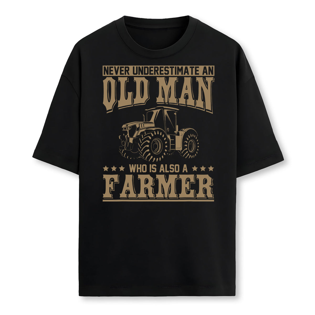 Retired Farmer Gift Idea Old Man Tractor Farmer Pullover T-Shirt