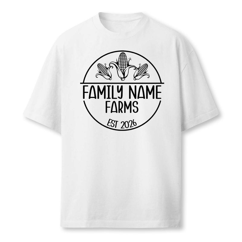 Personalized Corn Farm Shirt - Custom Family Name & Year,  Vintage Farmhouse Tee, Country Harvest Gift, Homestead Apparel