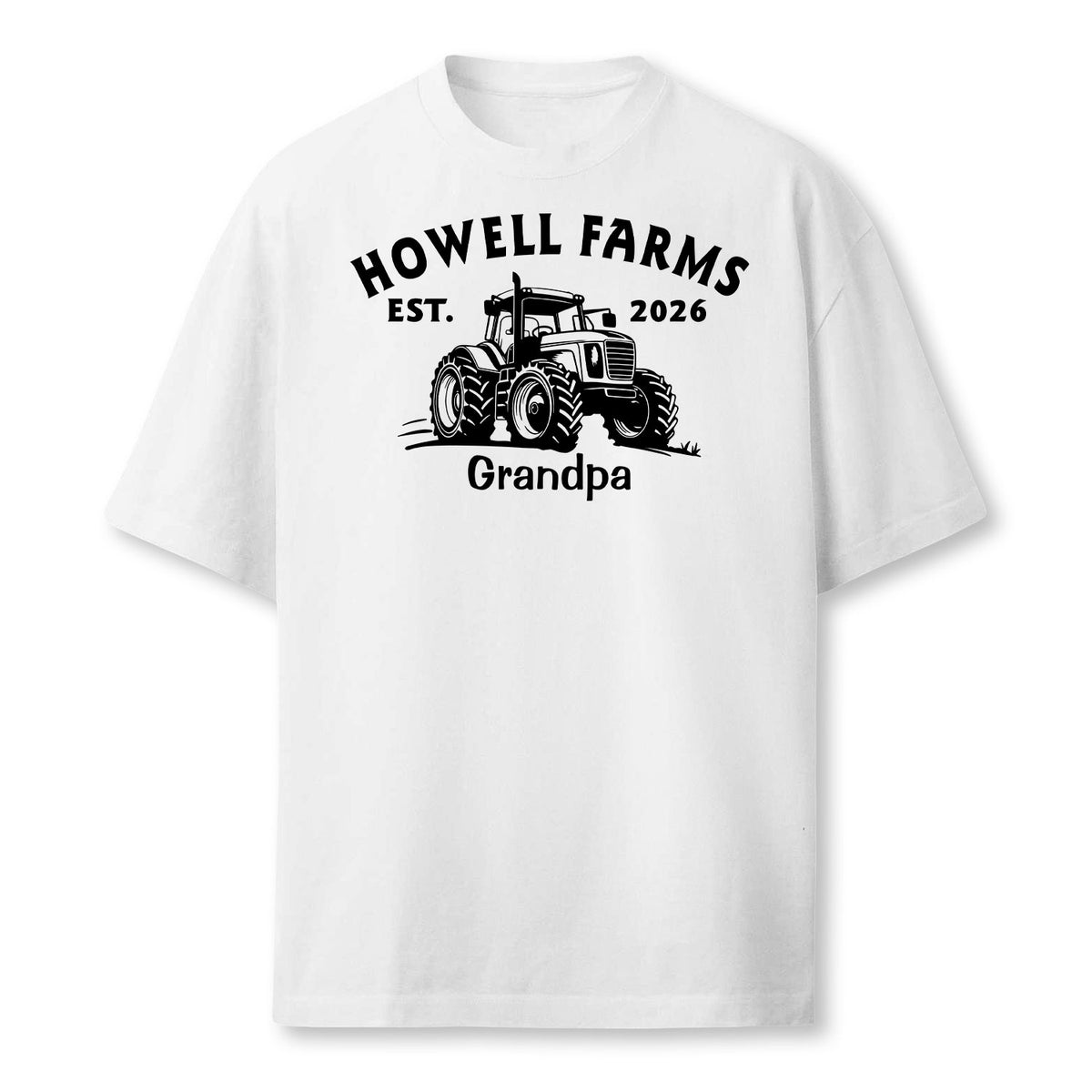 Personalized Grandpa Farm Shirt - Custom Family Name Year &  Title, Vintage Tractor Tee, Farmer Grandpa Father's Day Gift