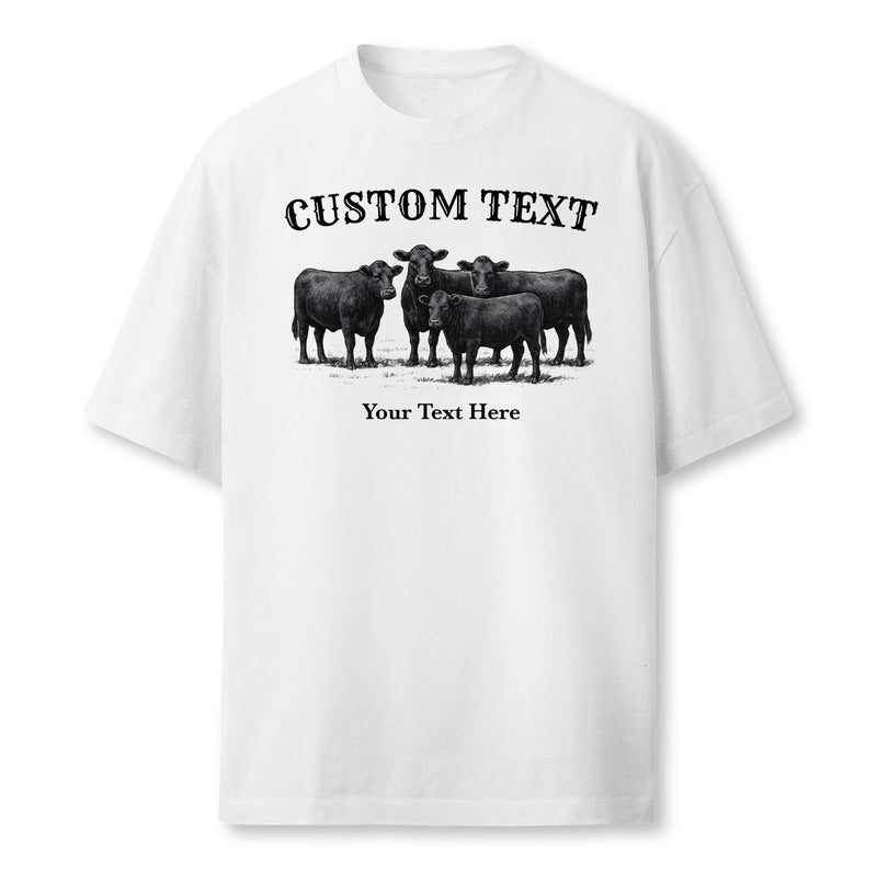Personalized Cattle Herd Shirt - Custom Text Design, Vintage  Cow Tee, Cattle Rancher Father's Day Gift, Country Farm  Apparel