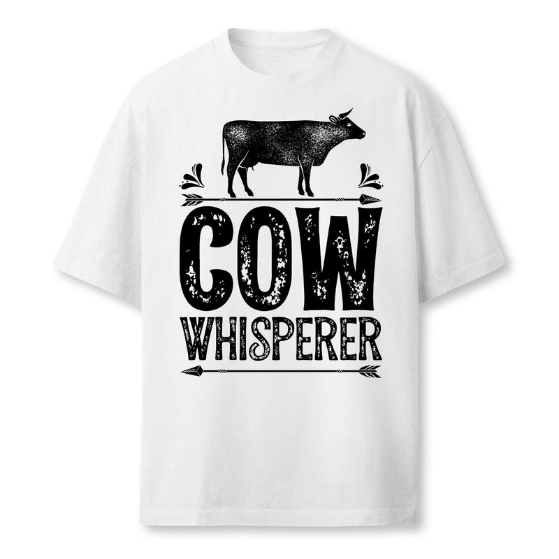 Cow Whisperer Funny Women Men Dairy Farming Farmer Farm Pullover Hoodie Farmer T-Shirt