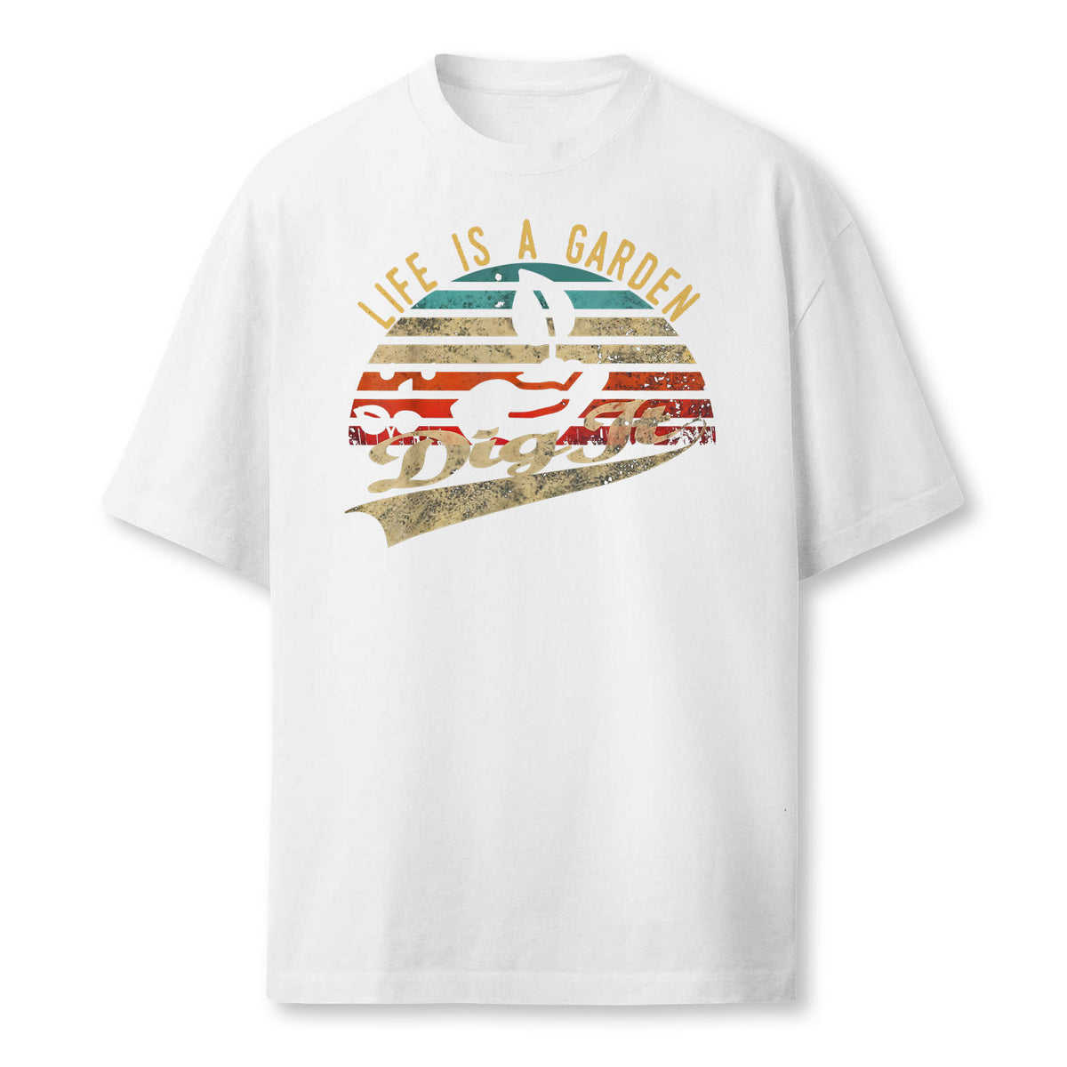 Life Is A Garden Dig It Retro Vintage Farmer Farmer T-Shirt