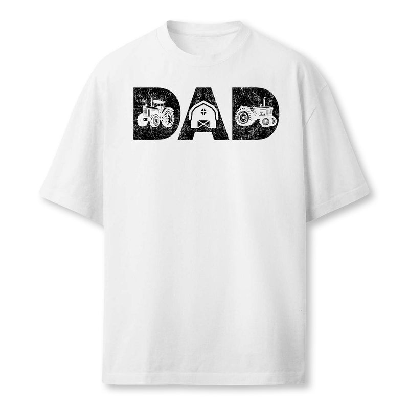 Mens Vintage Farming Father Farm Lover Farmer Daddy Tractor Dad Farmer T-Shirt