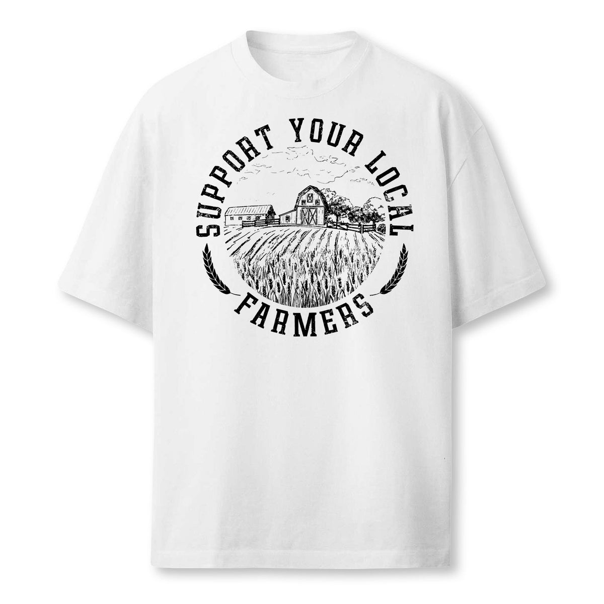 Vintage Support Your Local Farmers Farming Farm Farmer T-Shirt