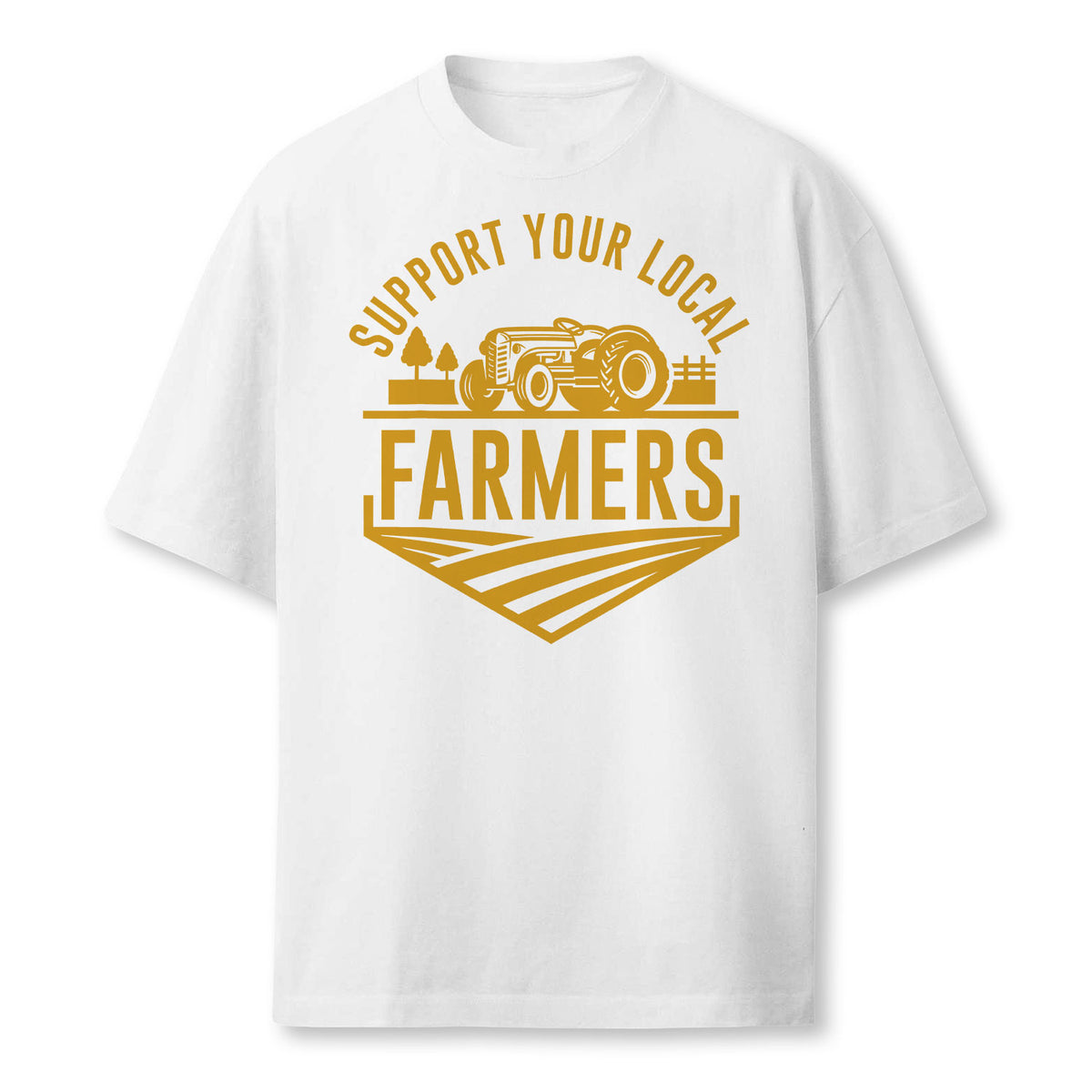 Farm Local Food Patriotic Farming Gift Idea Farmer T- Shirt